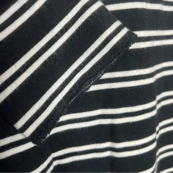 Ann Taylor Black White Stripe Dress MIDI Size Small - Picture 4 of 8